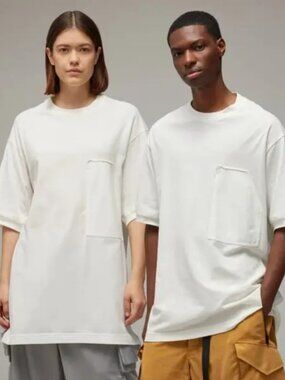 Adidas Y-3 Yohji Yamamoto work wear crepe minimalist oversized t-shirt unisex XL